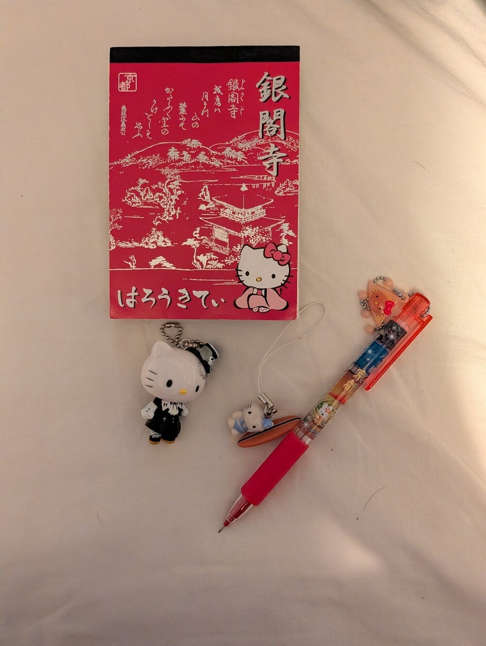 Sanrio Hello Kitty Red & Pink Stationery Set with Character Charms